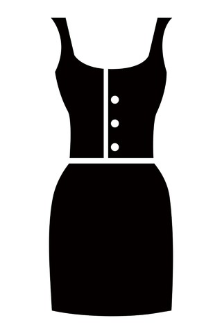 黑色吊带裙服装服饰衣服素材